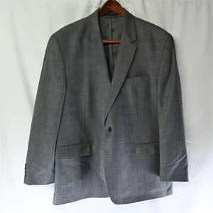 Chaps Ralph Lauren 48R Gray Hopsack 2 Button Blazer Suit Jacket Sport Coat - Picture 1 of 10