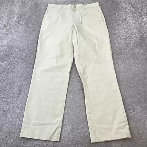 Croft & Barrow Classic Fit Straight Chino Pants Men's 34x32 Beige Flat Front - Picture 1 of 14