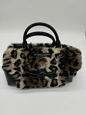 My Flat In London Leopard Print Fur Purse - Image 1 of 4