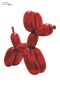 JEFF KOONS (AFTER) Balloon Dog (Red) 50.25" x 35.25" Poster 2012 Pop Art Red Bal - Picture 1 of 7