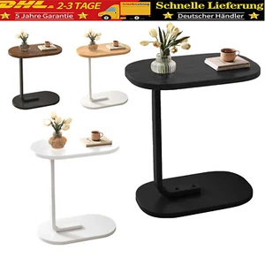 Couchtisch Kleiner Beistelltisch C Form Sofatisch Rollen Wohnzimmer Dauerhaft - Bild 1 von 17
