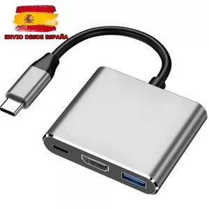Adaptador USB C a HDMI Adaptador Multipuerto Tipo C a 4K HDMI 3 en 1 USB C Hub - Picture 1 of 3