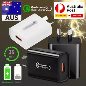 18w Universal USB Fast Wall Charger Au Qualcomm 3.0 Quick Charging Adaptor - Picture 1 of 31