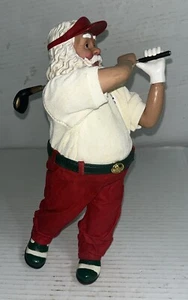 VTG Santa Clause Golfing 10" Chrismas Figurine Clothique No Box - Picture 1 of 6