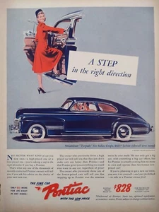 Pontiac Torpedo 1940 vintage impresión anuncio sedán azul hermoso arte de pared - Imagen 1 de 1
