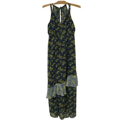 Pea in a Pod | Dress Maternity Floral Sleeveless V Neck Blue Maxi- Size Small - Image 1 of 4