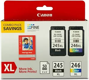Original Canon PG-245 CL-246 or XL High Capacity Black Color Ink Cartridge NEW - Picture 1 of 21