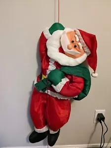 Gemmy Navidad Escalada Santa 20"" Cuerda ""Jingle Bells"" Vintage Cantar Hablar - Imagen 1 de 15