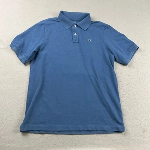Vineyard Vines Shirt Boys XL (18) Blue Polo Short Sleeves Youth Teen - Picture 1 of 10