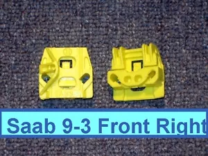 Saab 9-3 (2003-2011) Cable/Rail Type Window Regulator Repair Clips (2x) FRONT - Foto 1 di 3