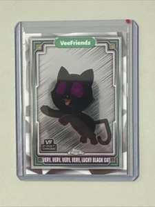2025 Topps Chrome VeeFriends Very Very Very Very Lucky Black Cat Purple Eyes - Picture 1 of 2