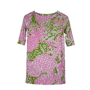 Lilly Pulitzer Pink Sunset Home Slice Pineapple Mini Sophie Dress Girls L (8-10) - Picture 1 of 6