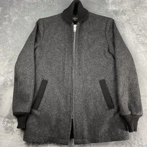 Vtg Lakeland Jacket Mens Sz 38 Grey Quilt Lined Clicker Wool Bomber Pharaoh 70s - Picture 1 of 21
