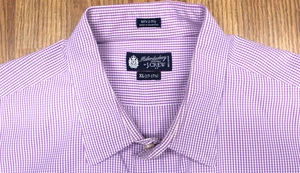 J.CREW REGULAR FIT KURZWARENHEMD 100 % BAUMWOLLE LAVENDEL & WEISS X-LARGE, XL - Bild 1 von 4