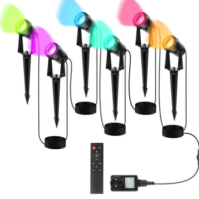 Gartenlampe 6er Set Gartenstrahler Bodenleuchte Außenleuchte Garten Außenlicht - Bild 1 von 4