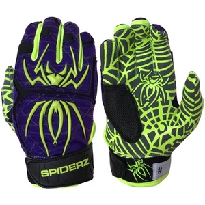 Spiderz Hybrid Custom Baseball/Softball Batting Gloves - Purple Haze - Small - Picture 1 of 3