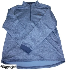 Under Armour 1/4 Zip Sweater Mens Loose Golf Coldgear Gray Fleece XXL - Picture 1 of 8