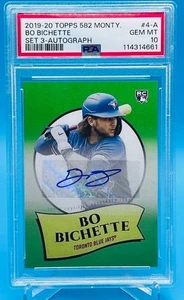 BO BICHETTE 2020 TOPPS 582 MONTGOMERY CLUB RC Rookie SP AUTO PSA 10 GEMA COMO NUEVO #3 - Imagen 1 de 3