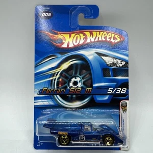 2006 Hot Wheels #5 First Editions Ferrari 512 M Blue 5 Of 38 New Sealed - Picture 1 of 3