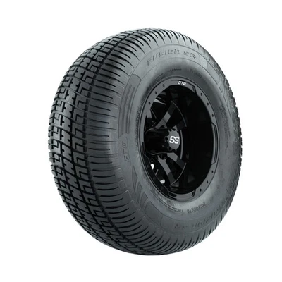 Juego de 4 ruedas GTW 10" Storm Trooper negro brillante en neumáticos de calle Fusion S/R de 20" Foto 1 de 4