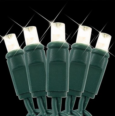 JIAWEI LED Christmas lights warm white 12volts AC / DC 50ft Specifically for Landscape