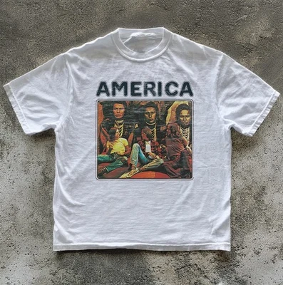 HOT! America Band Unisex White T-shirt Size S-5XL - Image 1 of 4