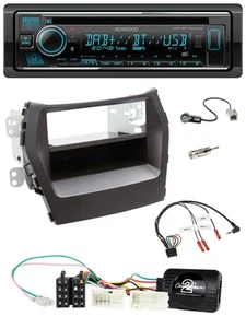 Kenwood Lenkrad Bluetooth DAB USB CD Autoradio für Hyundai Santa Fe ab 2012 schw - Bild 1 von 10