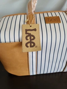Lee Brand Purse/Travel/Zippered Bag NEW Canvas & Vegan Leather *Pockets* - Picture 1 of 6