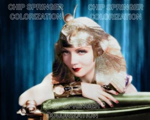 CLAUDETT COLBERT in CLEOPATRA #23 | Beautiful 8x10 colorization by Chip Springer - Picture 1 of 1