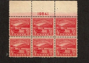 1929 U.S. Classic 2c Red "Ohio River Canal" Plt#Blk of 6 Sc#681 M/NH/OG Gem - Picture 1 of 1
