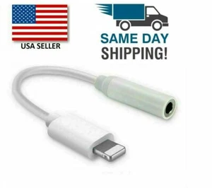 For iPhone 7 8 PLUS X XS XR 11 12 PRO 8 Pin to 3.5mm Headphone Jack Adapter Cord - Picture 1 of 4