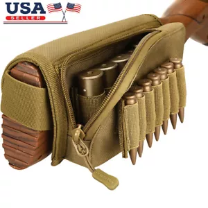 USA Tactical Portable Buttstock Cheek Rest Ammo Pouch Shotgun Rifle Stock Holder - Picture 1 of 15