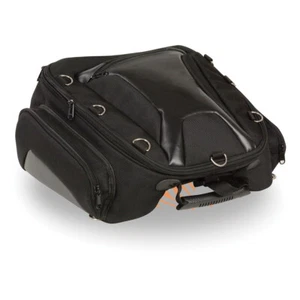 Milwaukee Leather MP8105 Large Black Textile Motorcycle Back Rack Sissy Bar Bag - Bild 1 von 6