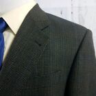 Zante Ultimo Peter's Clothiers Kc 42L Dk Brown Windowpane Suit Blazer Sport Coat