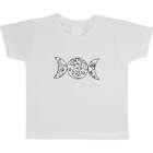 'Patterned Triple Moon' Children's / Kid's Cotton T-Shirts (TS036427)