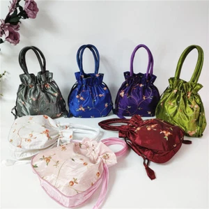 Dama Bolso de Mano Étnico Floral Bordado Hanfu Bolso Pequeño Cartera China Retro Fiesta - Imagen 1 de 29