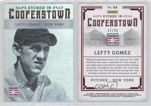 2015 Panini Cooperstown Etched in Holo Silver /25 Lefty Gomez #44 HOF