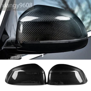 Real Carbon Fiber Side Rearview Mirror Cap Cover For BMW X5 X6 2014+ X3 X4 14-17 - Picture 1 of 12