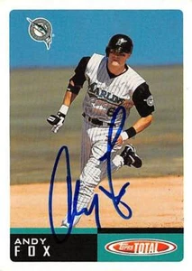 Andy Fox autographed baseball card (Florida Marlins) 2002 Topps Total #542 - Picture 1 of 1