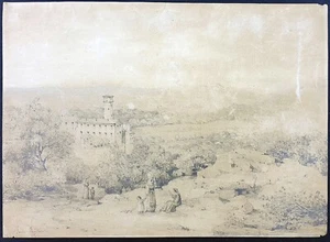 disegno antico Louise Thuillier 1849 Cherbourg-en-Cotentin Francia Manica - Foto 1 di 8