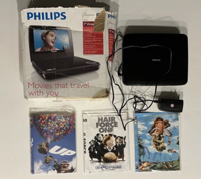 Philips PET741B/37 Black 7" TFT LCD Display Portable MP3-CD/DVD Player, Ice Age - Image 1 of 4
