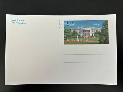 US Stamps SC# UX143 White House 15c Postal Card MNH 1989 - Image 1 of 2