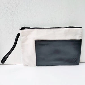 YSL Beauty Beige Makeup Cosmetic Bag with Handle, Travel Toiletry Pouch Case NEW - Bild 1 von 8