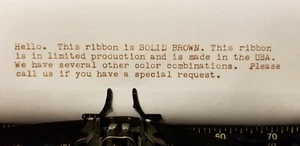 Universal Typewriter Ribbon Twin Spool BROWN Ink 1/2" Ribbon - Brand New - Picture 1 of 2