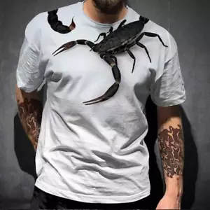 T Shirt Animal Scorpion Stampa 3d Nuova Moda Manica Corta Hip-hop T-shirt Nuova - Foto 1 di 18