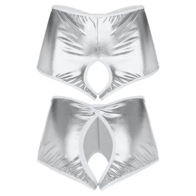 Women Lace Panties Crotchless Boyshort Brief Underwear Safety Short Shapewear - Image 1 of 4