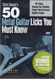 Chris Buono's 50 Metal Guitar Licks You Must Know / 2  (DVD SET) [E] - Picture 1 of 2