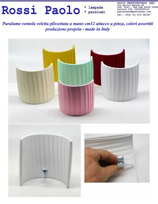 Paralume ventola veletta plissettata a mano colori assortiti - made in Italy - Image 1 of 4
