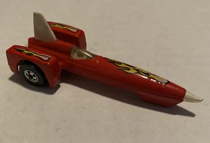 Vintage Hot Wheels Evil Knievel Rocket Car 1979 Metal Red Flames White Nose B20 - Imagen 1 de 7