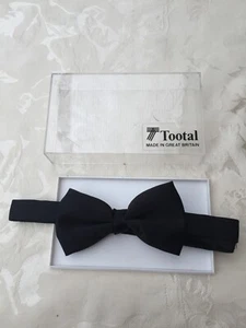 Tootal Bow Tie Vintage black satin - Picture 1 of 1